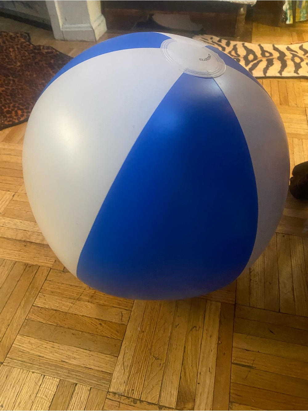 Blue and White Inflatable big Beach Ball - Home Party Supplies